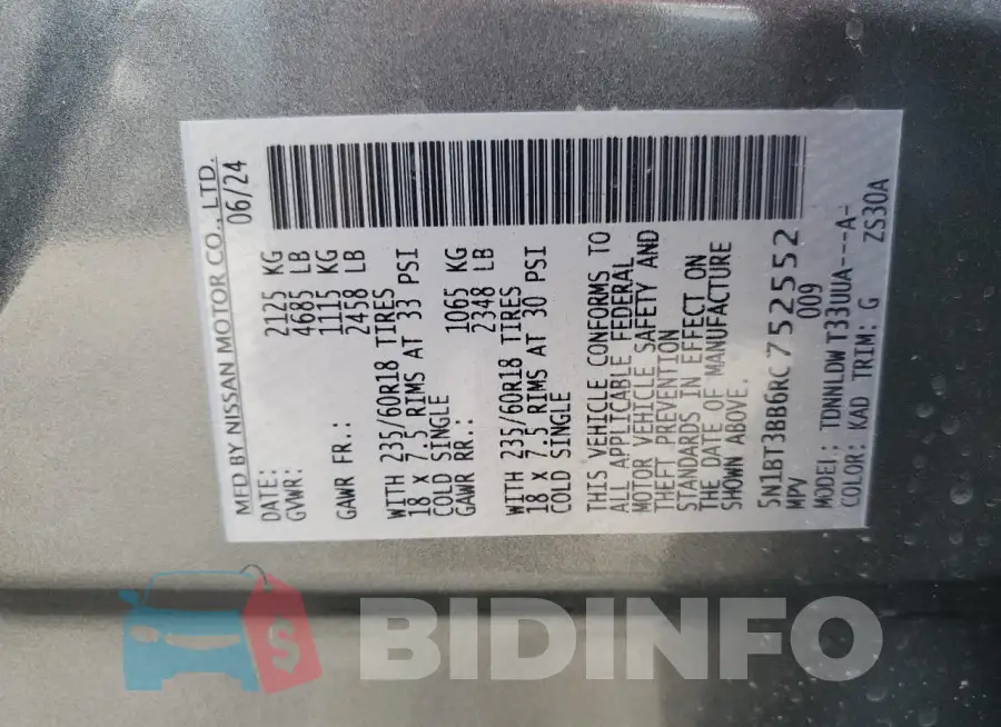 5N1BT3BB6RC752552 Photo# 13