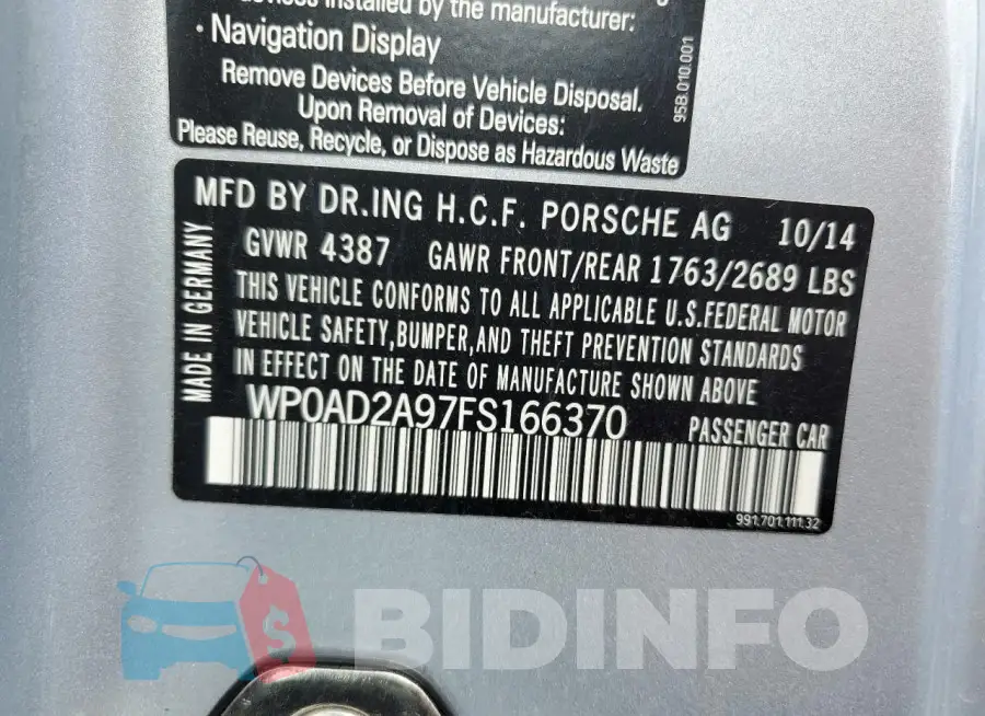 WP0AD2A97FS166370 Photo# 12