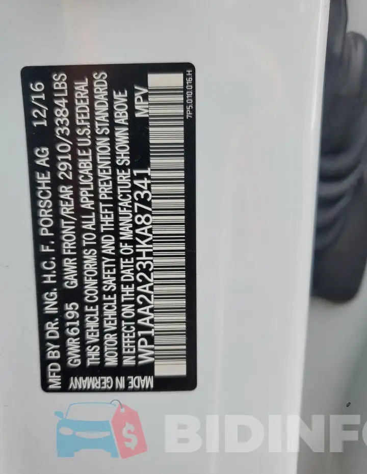 WP1AA2A23HKA87341 Photo# 13