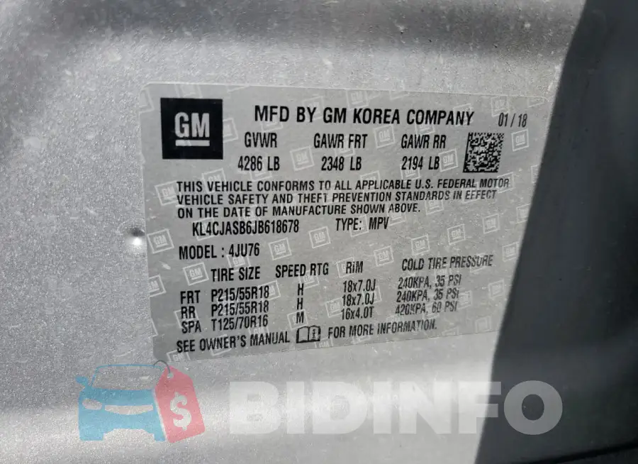 KL4CJASB6JB618678 Photo# 12
