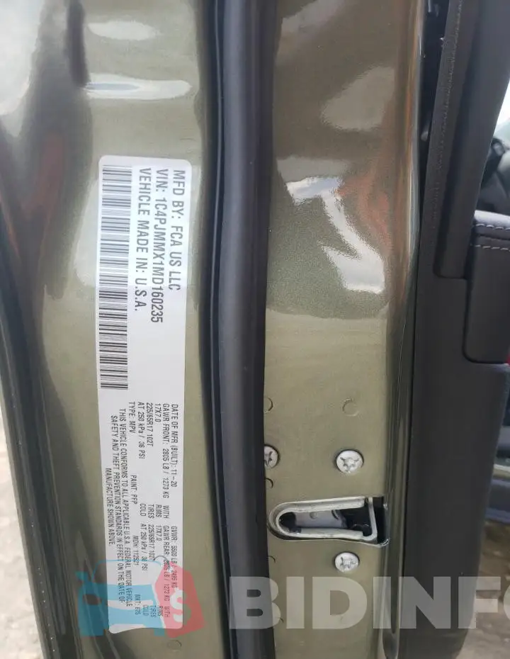 1C4PJMMX1MD160235 Photo# 13