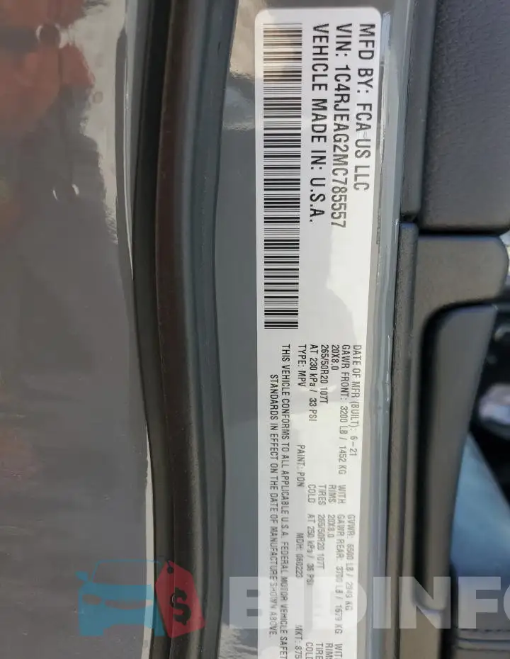 1C4RJEAG2MC785557 Photo# 13