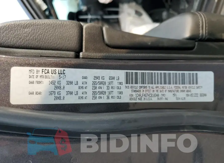 1C4RJFAG7HC910340 Photo# 14