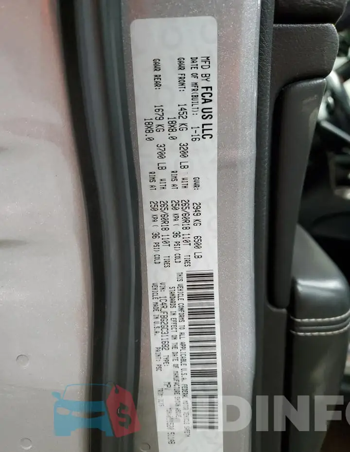 1C4RJFBG2GC311682 Photo# 14