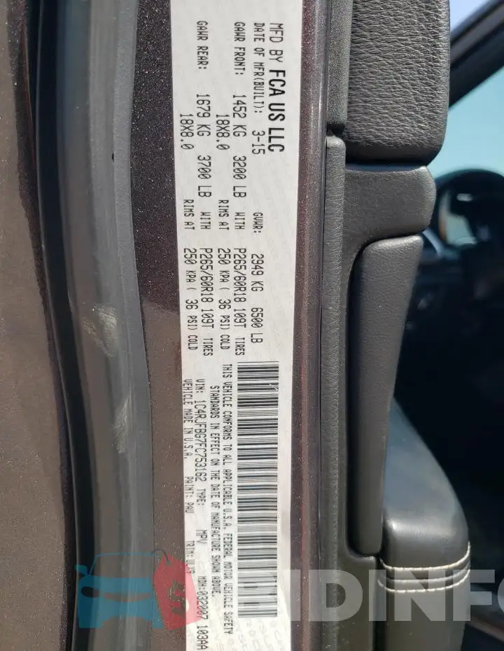1C4RJFBG7FC753162 Photo# 13