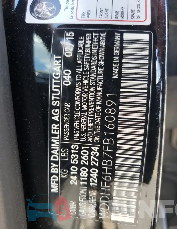 WDDHF6HB7FB160891 Photo# 12