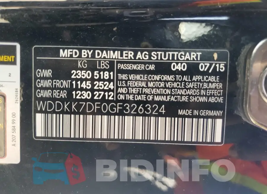 WDDKK7DF0GF326324 Photo# 12