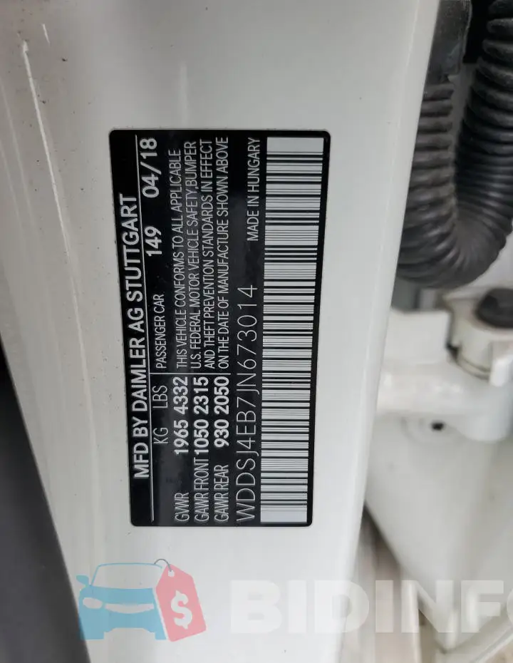 WDDSJ4EB7JN673014 Photo# 13