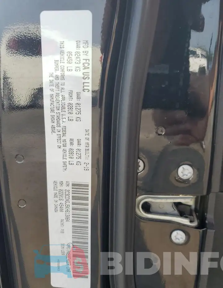 2C3CDXGJ5KH613064 Photo# 12