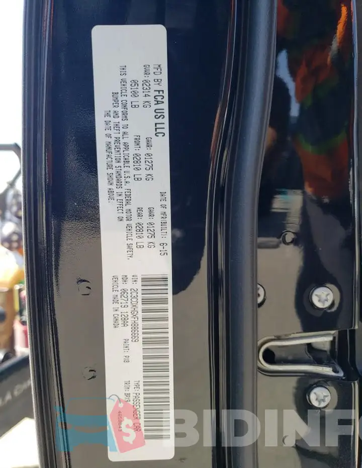 2C3CDXHGXFH886669 Photo# 12