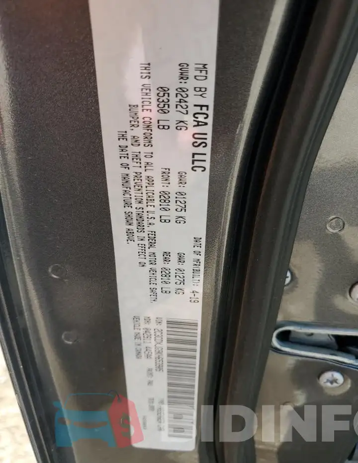 2C3CDXJG9KH653905 Photo# 12