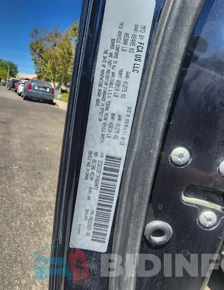 2C3CDZBT1KH660872 Photo# 10