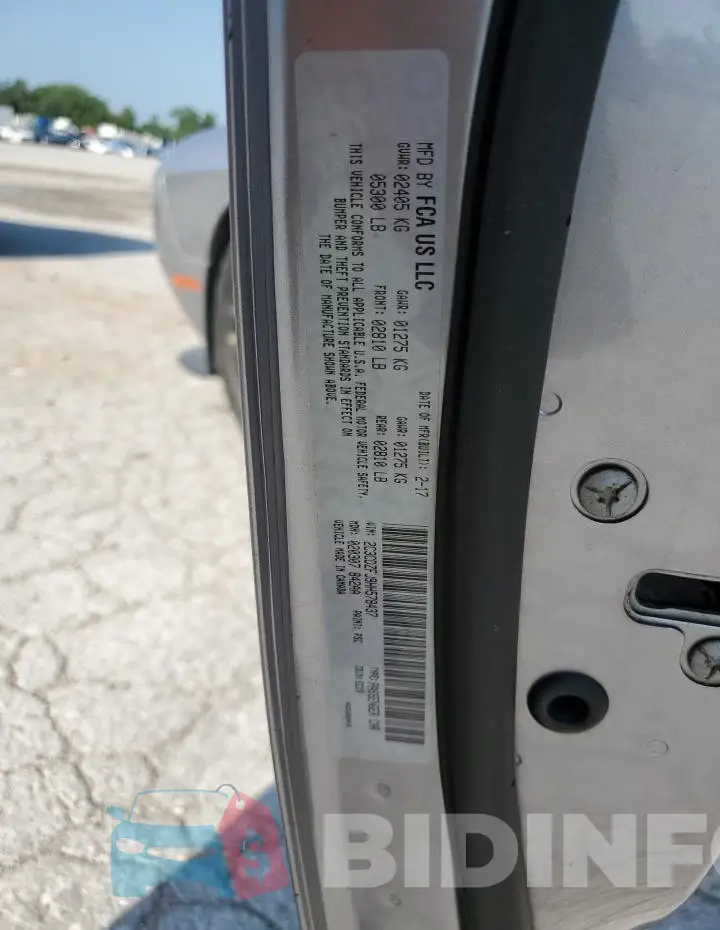 2C3CDZFJ9HH578437 Photo# 12