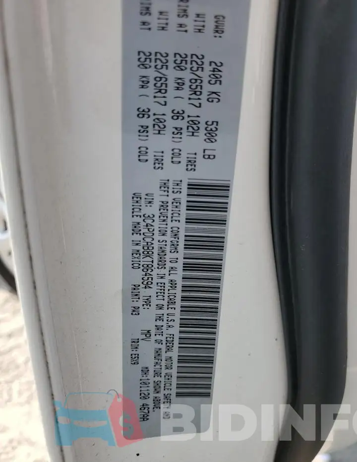 3C4PDCAB8KT864594 Photo# 13