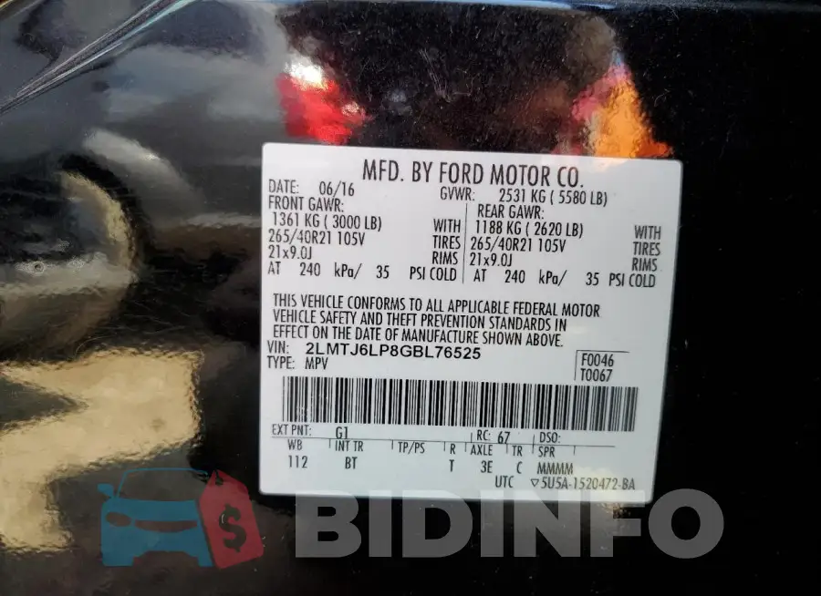 2LMTJ6LP8GBL76525 Photo# 12
