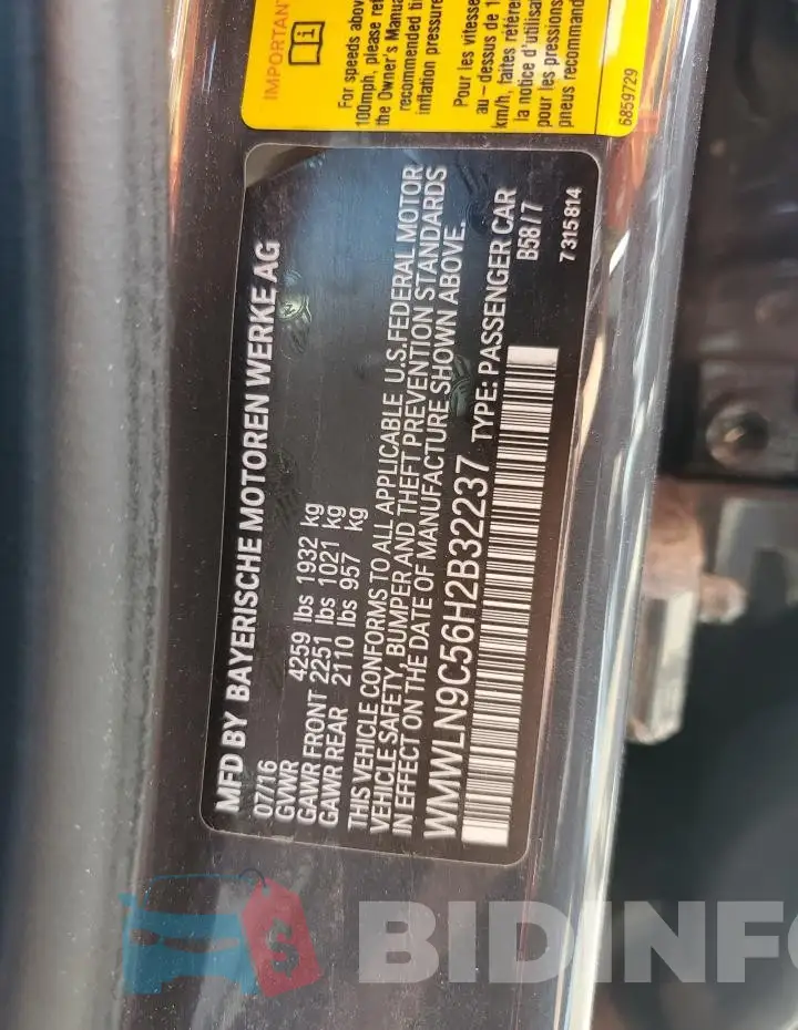 WMWLN9C56H2B32237 Photo# 13