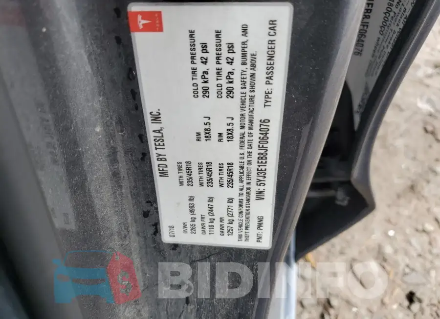 5YJ3E1EB8JF064076 Photo# 13