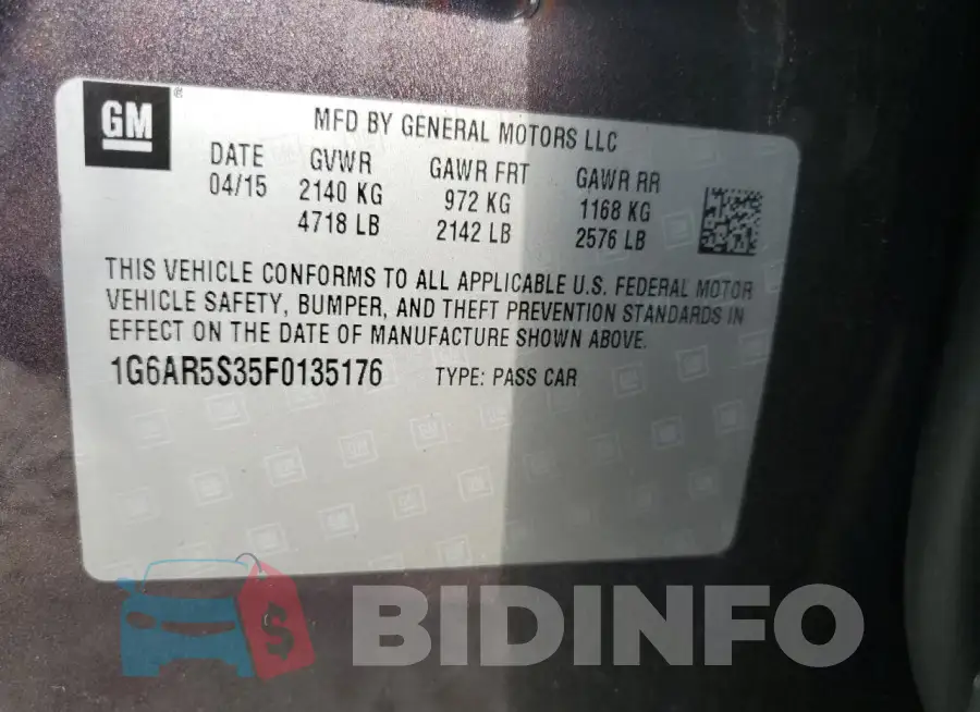 1G6AR5S35F0135176 Photo# 12