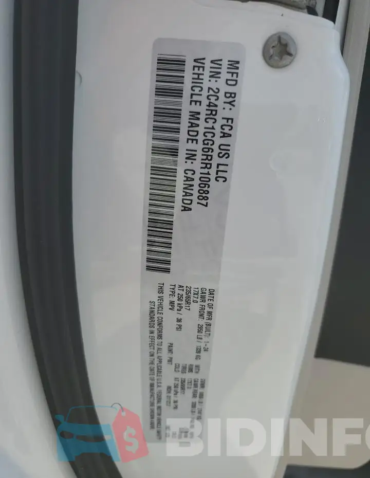 2C4RC1CG6RR106887 Photo# 13