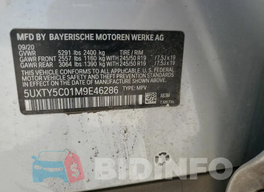 5UXTY5C01M9E46286 Photo# 13