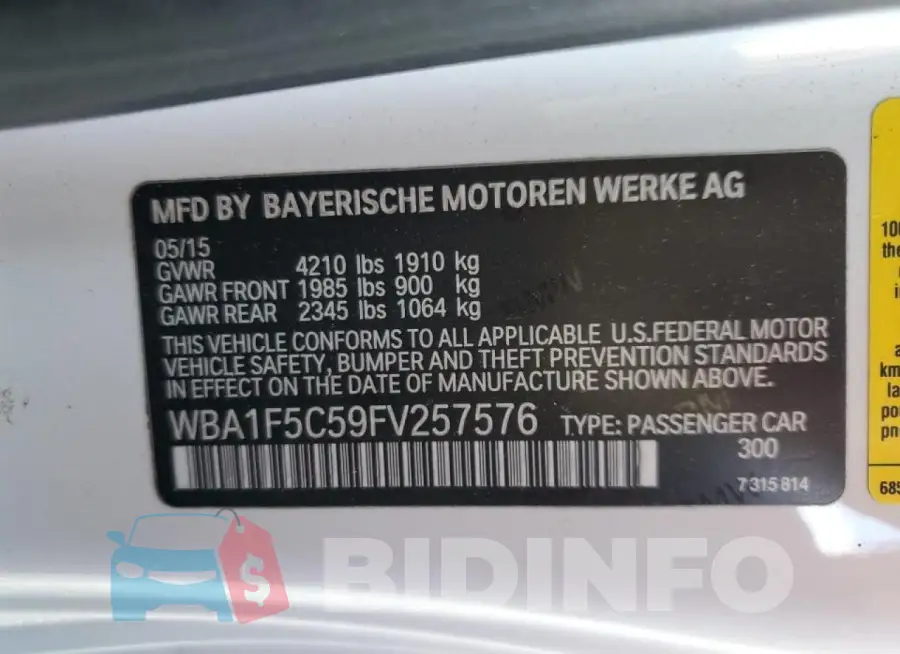WBA1F5C59FV257576 Photo# 12