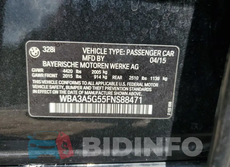 WBA3A5G55FNS88471 Photo# 12