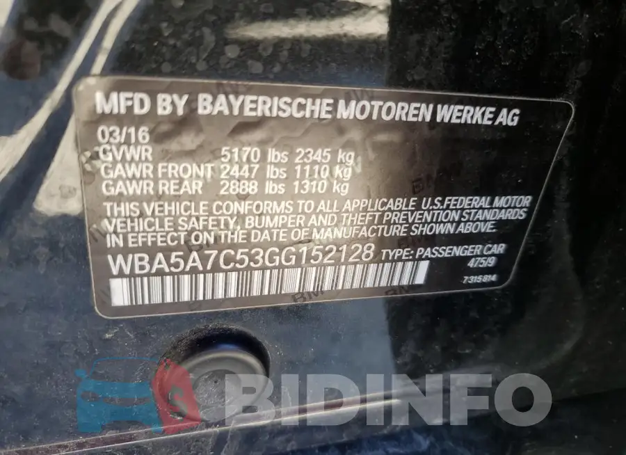 WBA5A7C53GG152128 Photo# 12