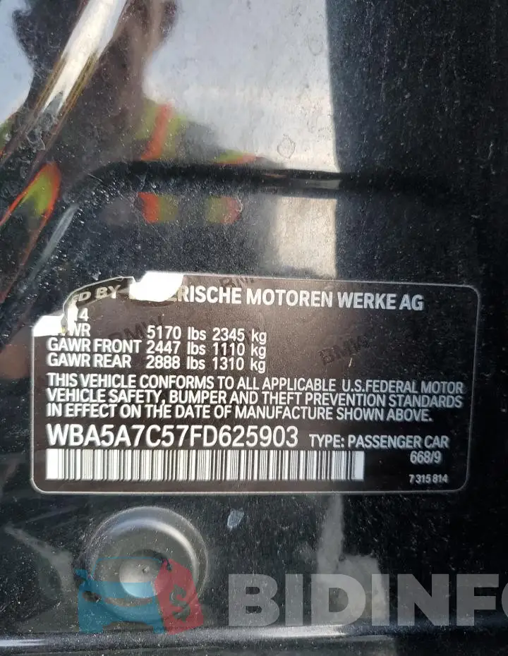 WBA5A7C57FD625903 Photo# 12