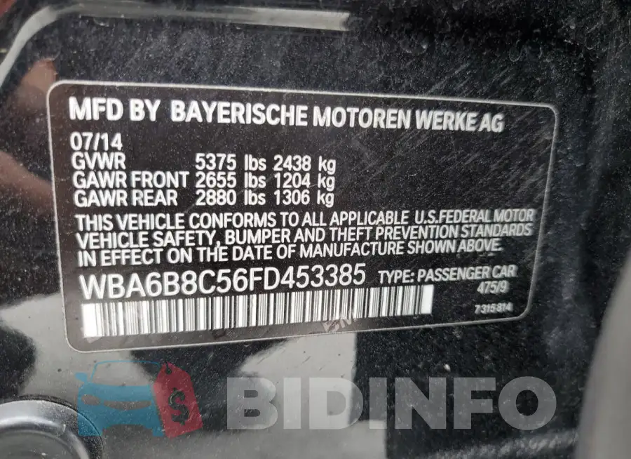 WBA6B8C56FD453385 Photo# 12