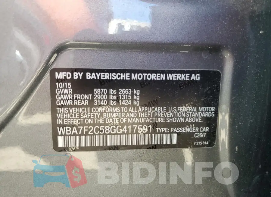 WBA7F2C58GG417591 Photo# 12