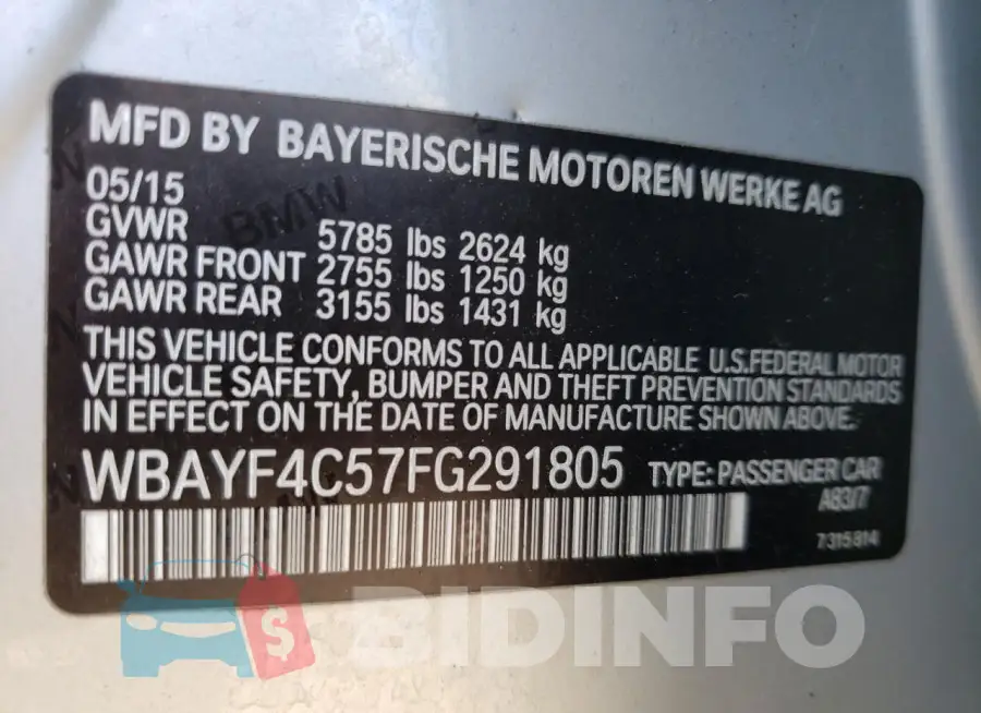 WBAYF4C57FG291805 Photo# 12