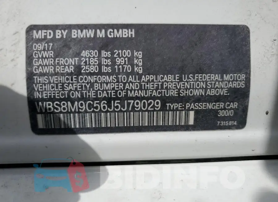 WBS8M9C56J5J79029 Photo# 12