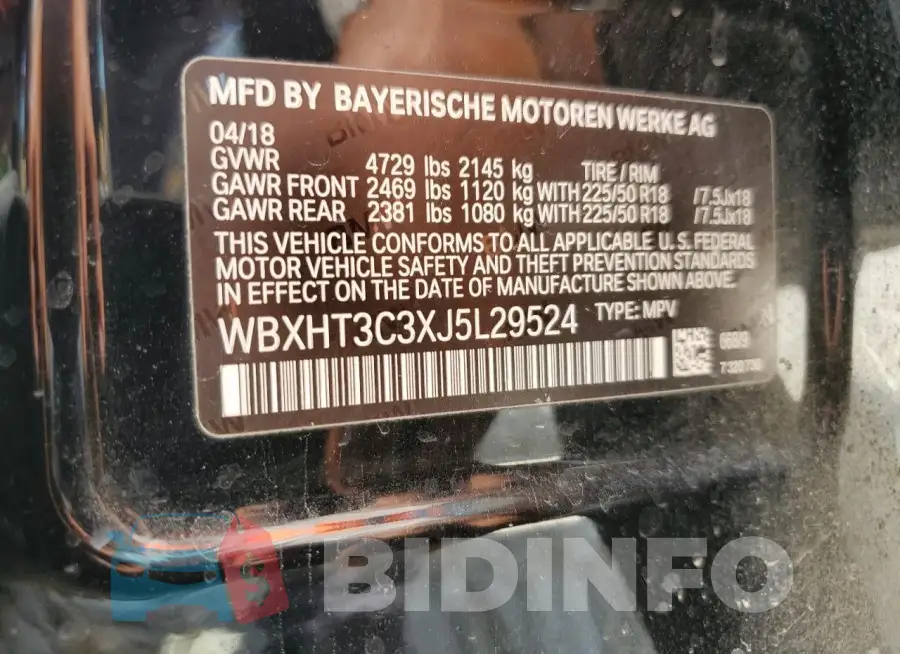 WBXHT3C3XJ5L29524 Photo# 12
