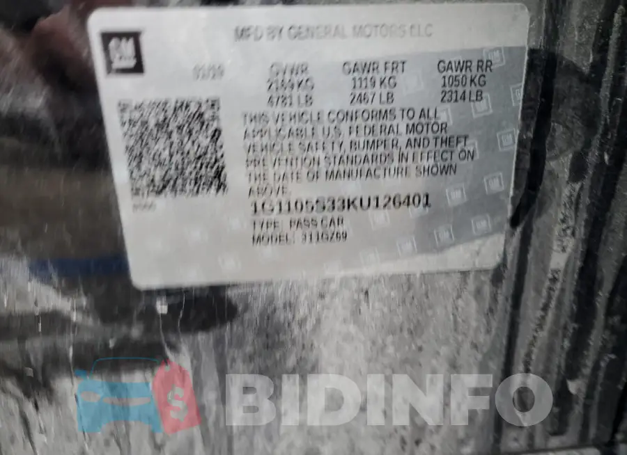 1G1105S33KU126401 Photo# 13