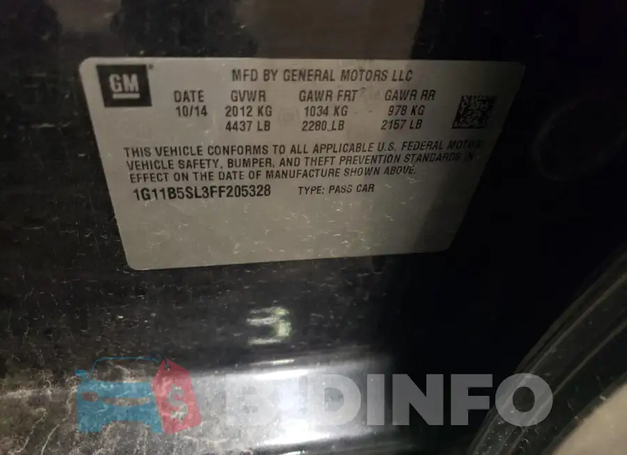 1G11B5SL3FF205328 Photo# 12