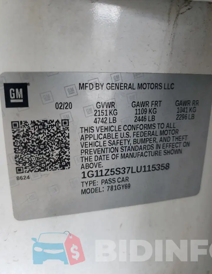 1G11Z5S37LU115358 Photo# 13
