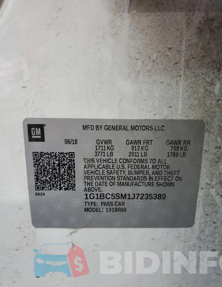 1G1BC5SM1J7235389 Photo# 13