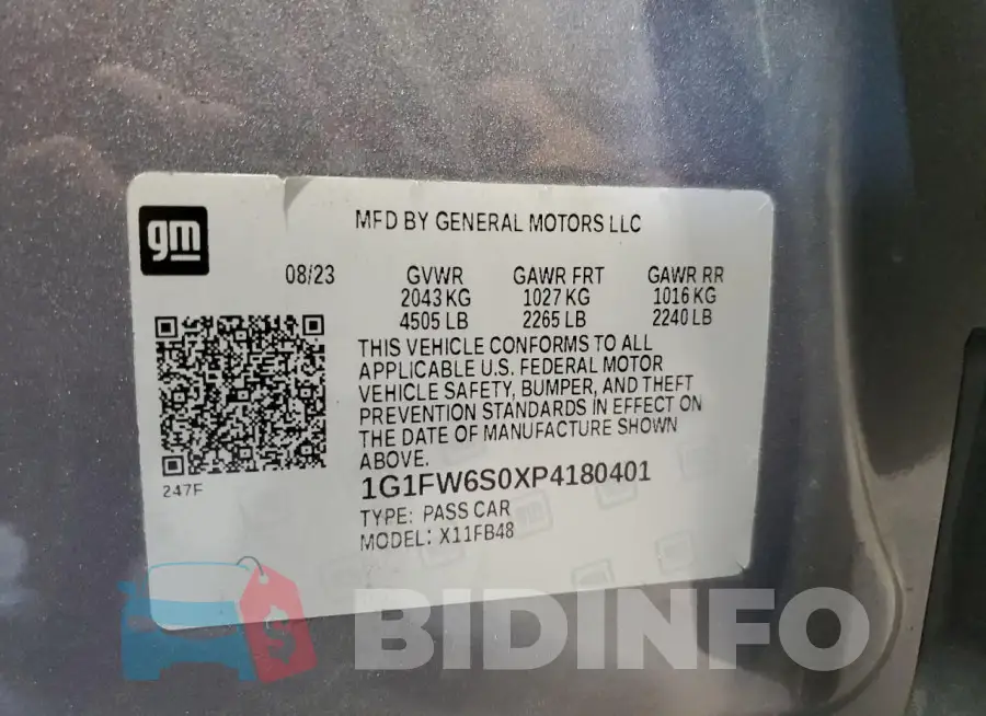 1G1FW6S0XP4180401 Photo# 13