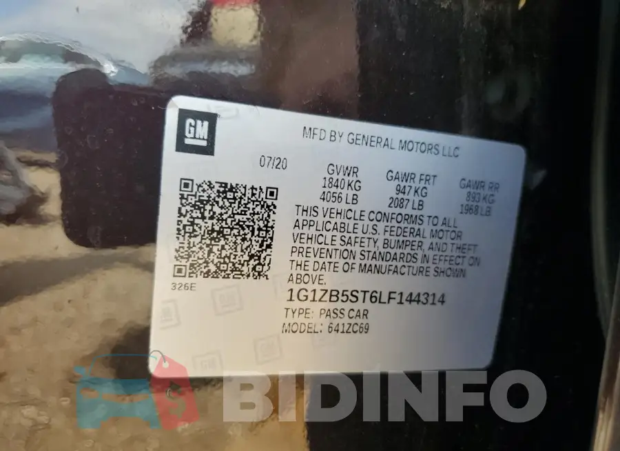 1G1ZB5ST6LF144314 Photo# 12