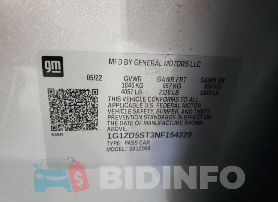 1G1ZD5ST3NF154229 Photo# 12
