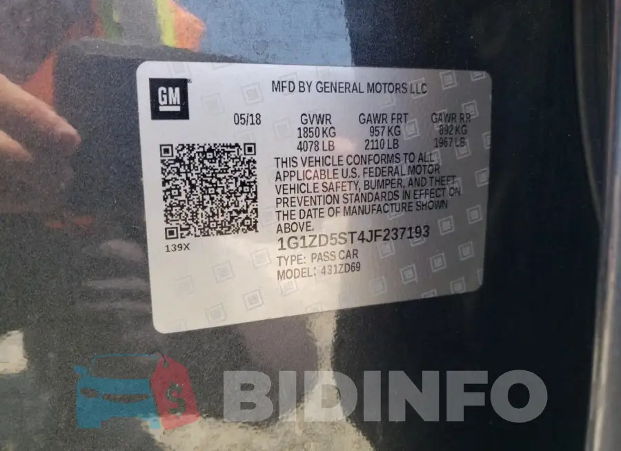 1G1ZD5ST4JF237193 Photo# 12