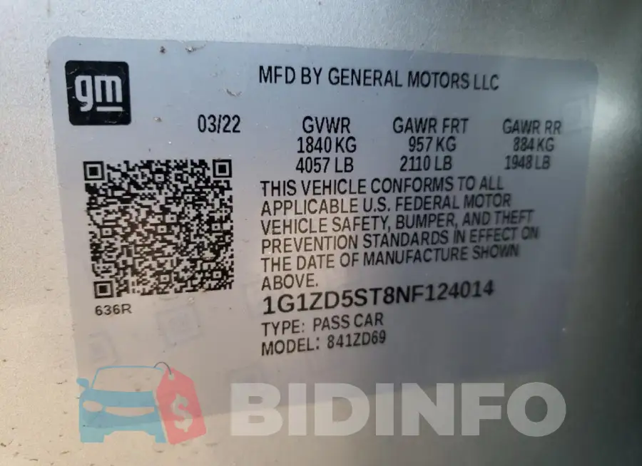 1G1ZD5ST8NF124014 Photo# 12