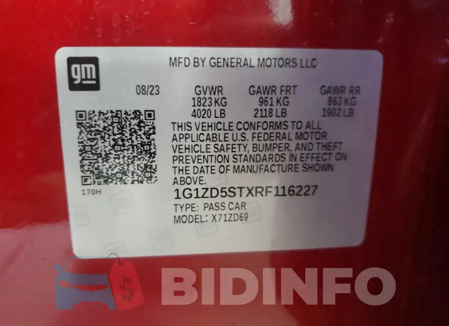 1G1ZD5STXRF116227 Photo# 13