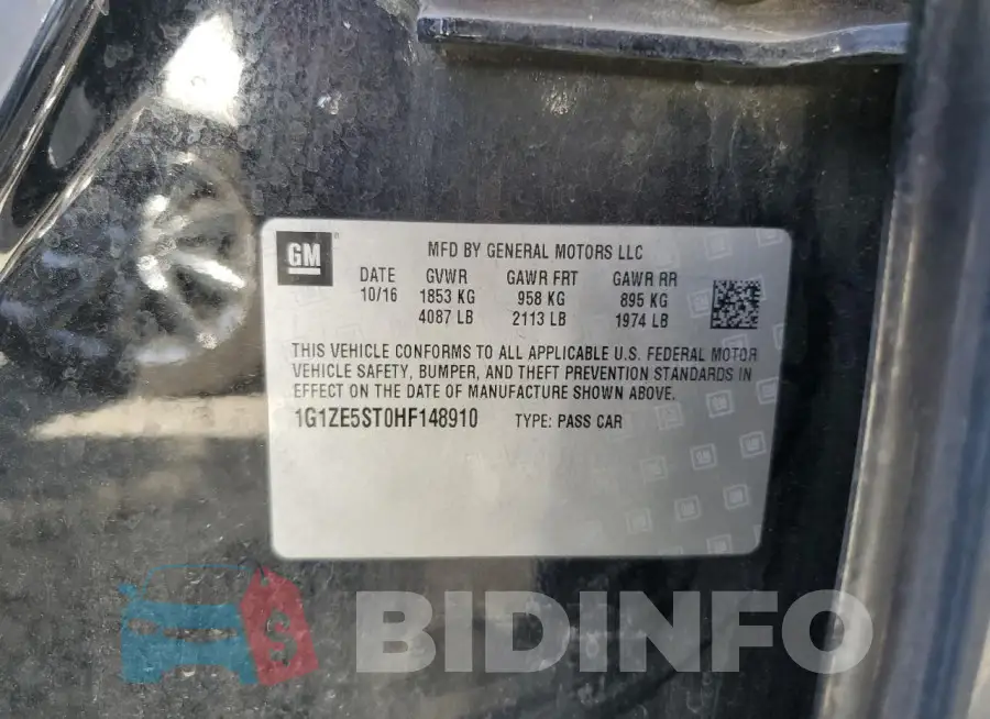 1G1ZE5ST0HF148910 Photo# 12