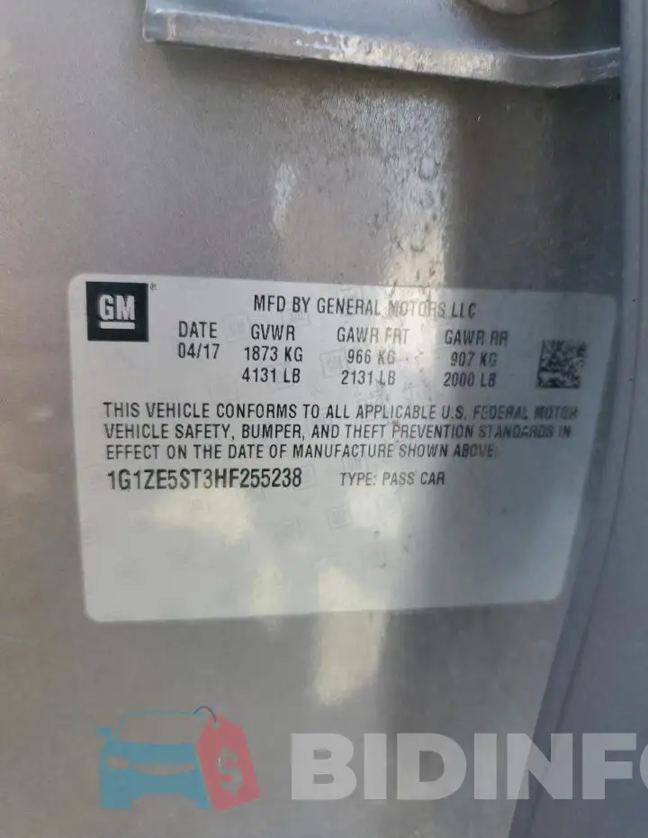 1G1ZE5ST3HF255238 Photo# 12