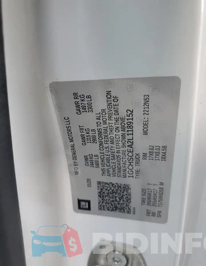 1GCHSCEA2L1189152 Photo# 12