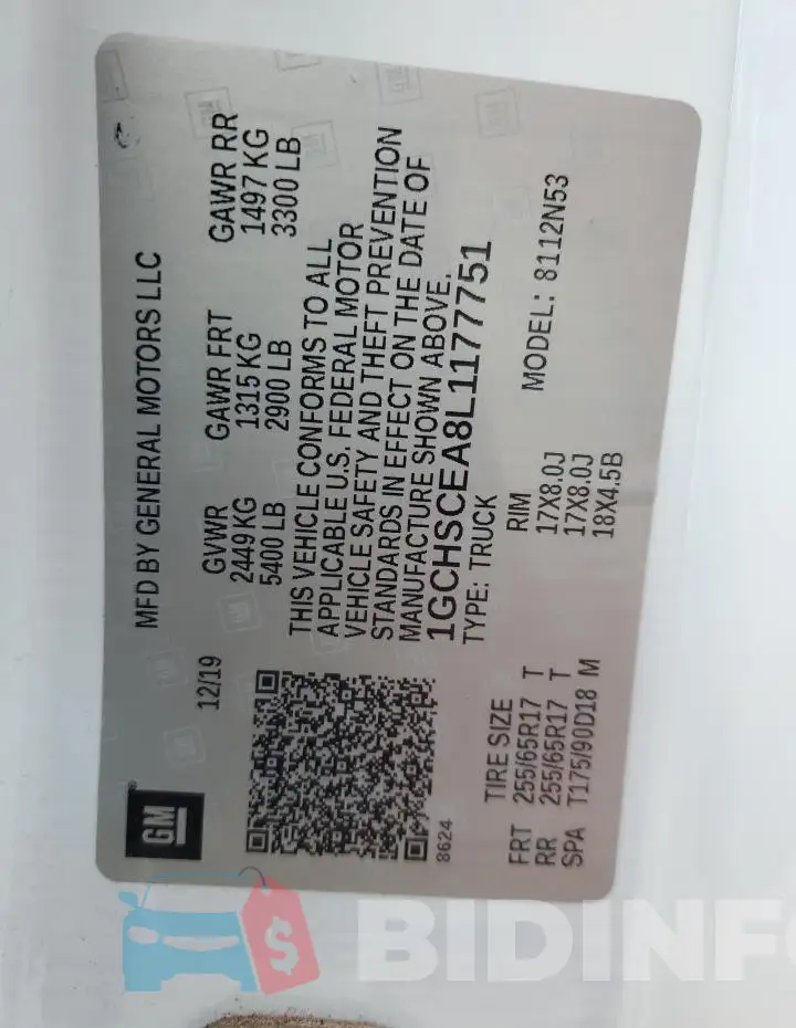 1GCHSCEA8L1177751 Photo# 12