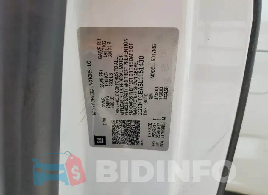1GCHTCEA5L1151430 Photo# 12
