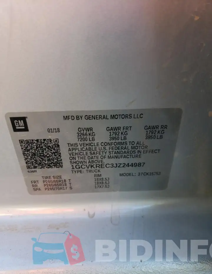 1GCVKREC3JZ244987 Photo# 12