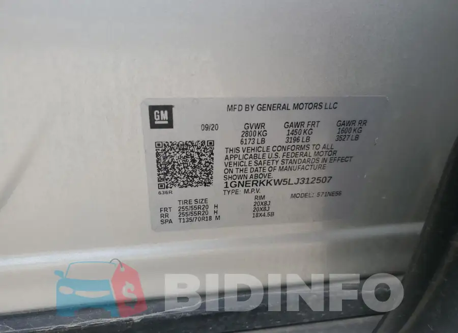 1GNERKKW5LJ312507 Photo# 13